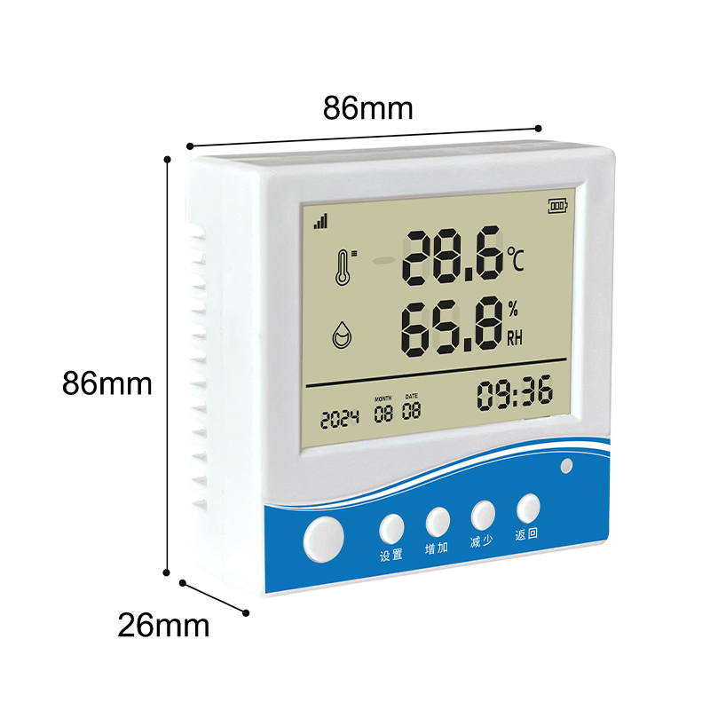 室內空氣溫濕度檢監測儀86型智能傳感器大屏幕數顯電子溫度計電池